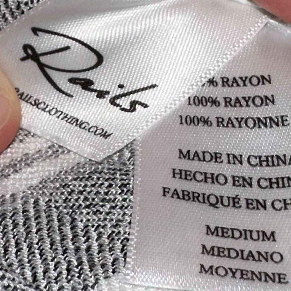 Rails M Nadine White Charcoal Plaid Button Front … - image 8